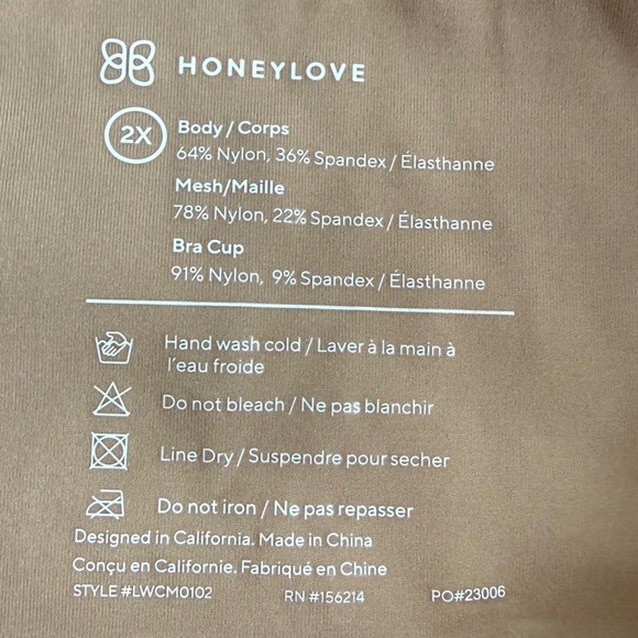 Honeylove Bra Camisole Shapewear Nude‎ 2X Built-In Support Tank NWT - Picture 5 of 13